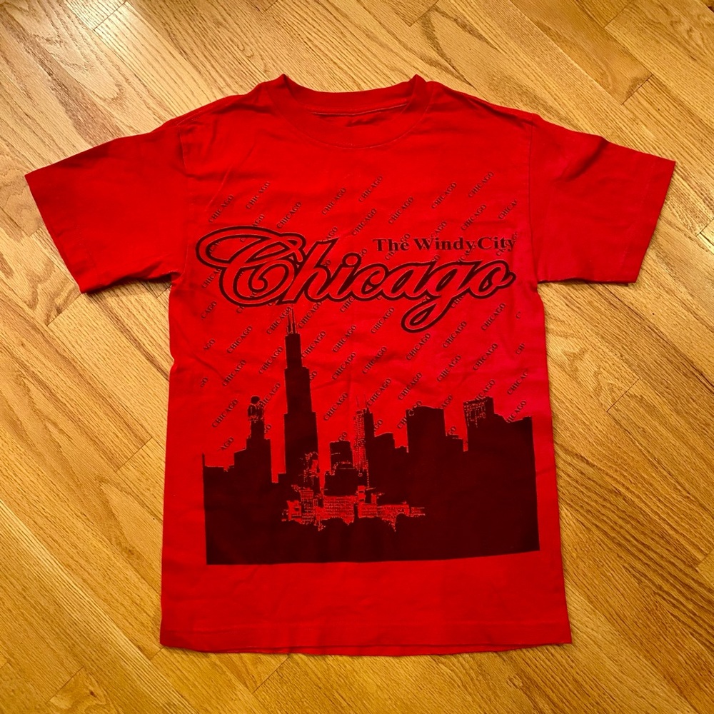 Chicago Windy City Red Short Sleeve T Shirt NWOT